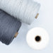 Mayu weaving kit yarn cones in light grey and charcoal, and natural linen – Tisse et File