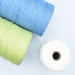 Mayu weaving kit yarn cones in blue, green, and natural linen – Tisse et File