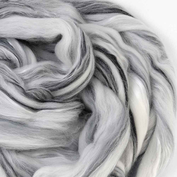 Merino Lyocell spinning fibre with natural white, grey and black fibres