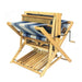 Leclerc Compact floor loom in maple wood, foldable and sturdy, 4 or 8 shaft model, perfect for home weavers and demonstrations.
