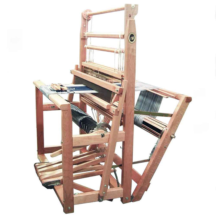 Leclerc Fanny floor loom, 4-shaft counterbalance model, sturdy and designed for commercial textile production.