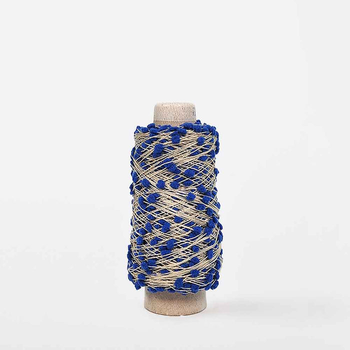 Mondofil Oshare Pon Pon pompom yarn weaving yarn Lapis Lazuli