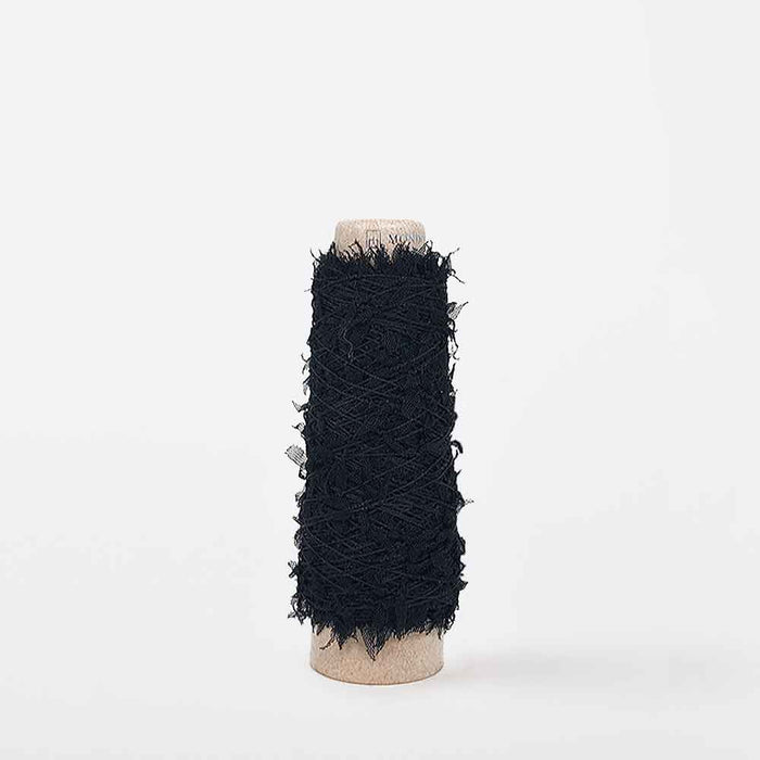 Mondofil Papiyon novelty yarn cone deep black color