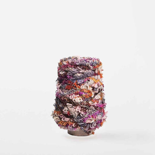 Mondofil Sesamo boucle yarn cone in Dusty Rose Mix for textured weaving