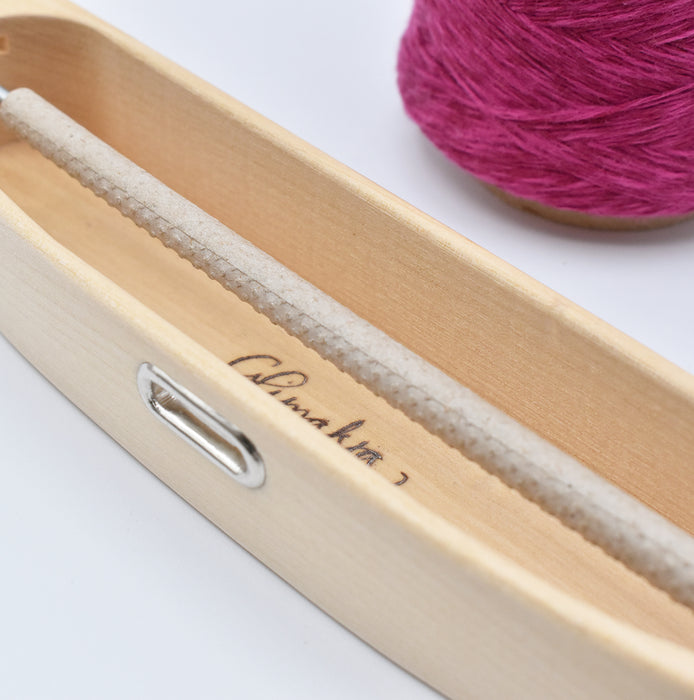 Side view of Glimakra boat shuttle #8 – Swedish wooden weaving shuttle