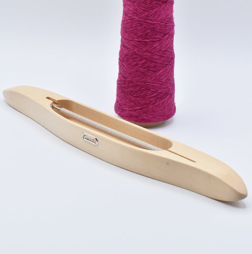 Glimakra boat shuttle #8 on white background – weaving shuttle for looms