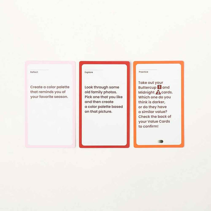 Palette Scout Tool Kit challenge cards for color theory exploration