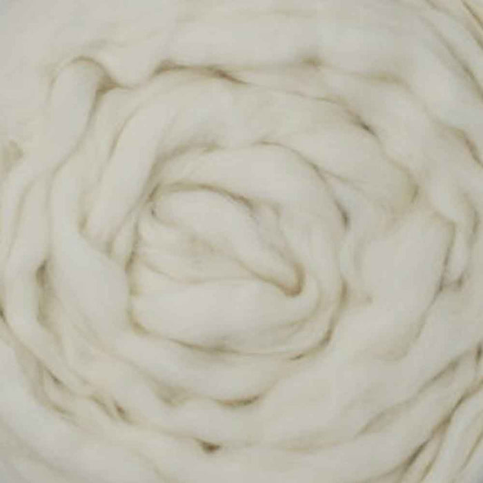 White Shetland wool top for hand spinning and felting