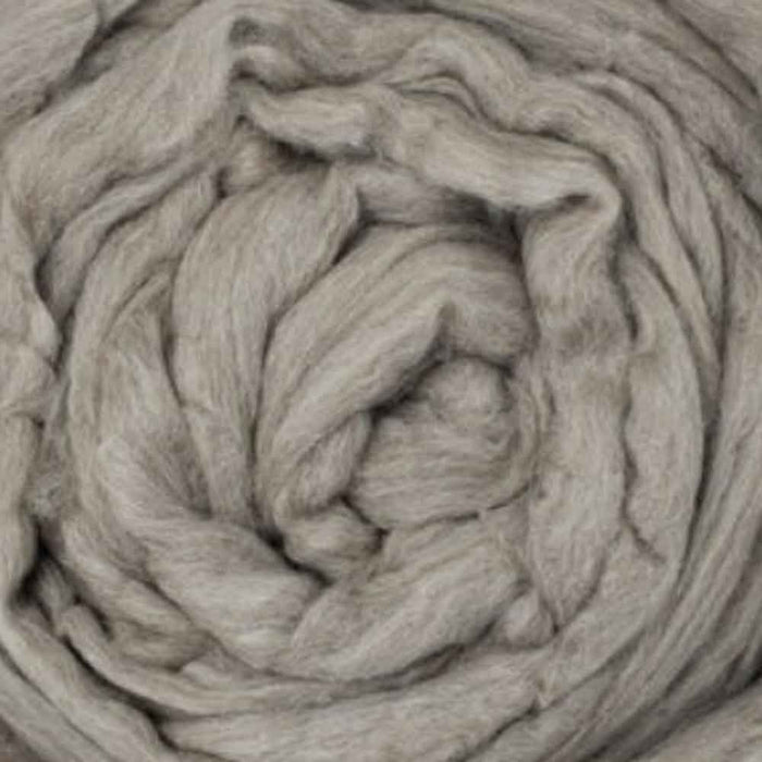 Natural grey Shetland wool top for spinning
