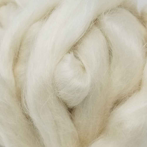 White mohair top for hand spinning
