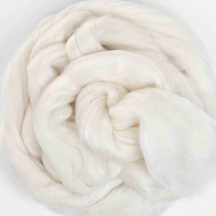 Ashford Silk Baby Alpaca Merino blend combed top for spinning, felting, dyeing and fibre blending.