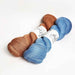 shadow weave Julietta kitIce Blue and Copper  combinations showing contrast and pattern variation