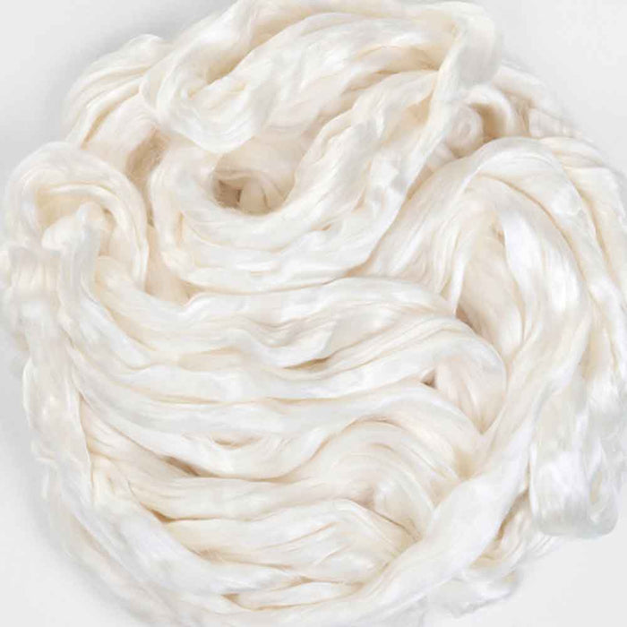 Natural white Mulberry silk fibre by Ashford