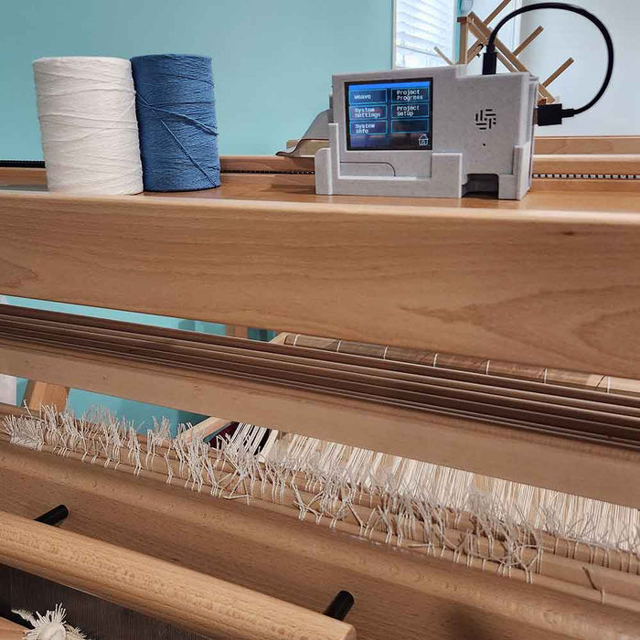 TempoTreadle II installed on Louet Spring floor loom