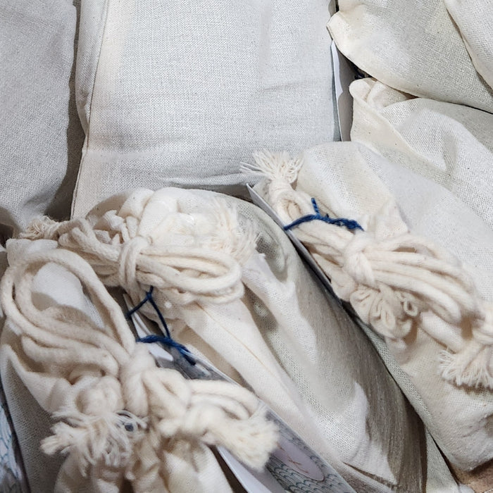 Fabric gift bags prepared for the 2026 Textile Advent Calendar 