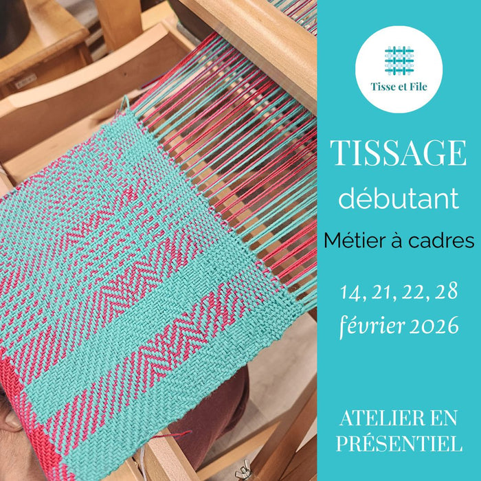 Cours de tissage sur métier à cadres – Niveau débutant | Tisse et File