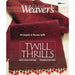 Cover of the book "Twill Thrills – The Best of Weaver’s" showing weaving twill patterns