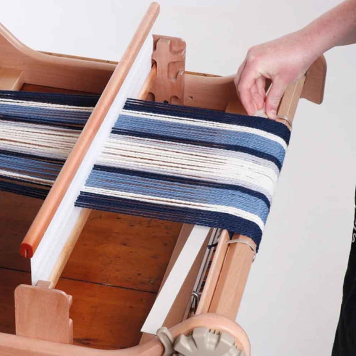 warp sticks installed on ashford sampleit loom