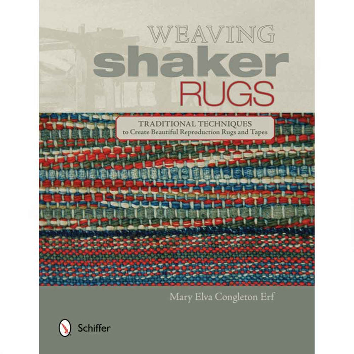 Cover of the book Weaving Shaker Rugs by Mary Elva Congleton Erf, featuring traditional Shaker woven rug patterns
