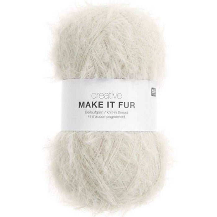 textured faux fur effect yarn - taupe colour