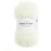 textured faux fur effect yarn - white colour