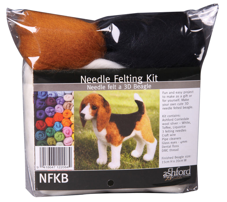 Needle felting kit - Dog Beagle - Ashford