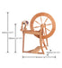 Technical diagram of Ashford Traditional spinning wheel showing dimensions and structure