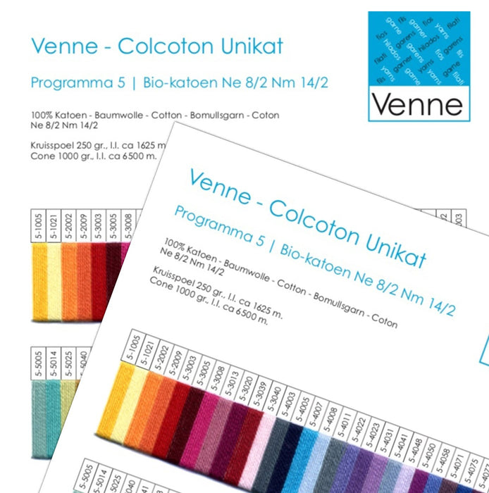 Venne Cotton 8/2 Sample Card - Bio GOTS