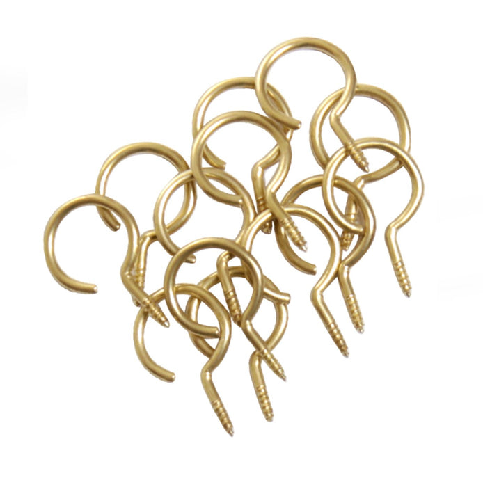 Jumbo brass screw-on flyer hooks for Ashford spinning wheel flyers, replacement parts.