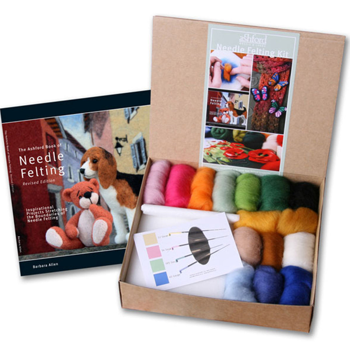 Kit Débutant Feutrage à L'Aiguille - Laine, Outils, Tapis Mousse Pour Créer Animaux Déco - 9