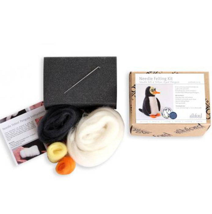 Ashford Needle felting kit - Yellow-eyed penguin