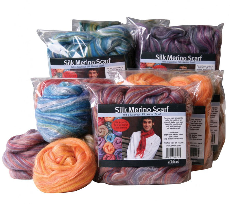 Kit pour foulard en soie et mérinos - Ashford